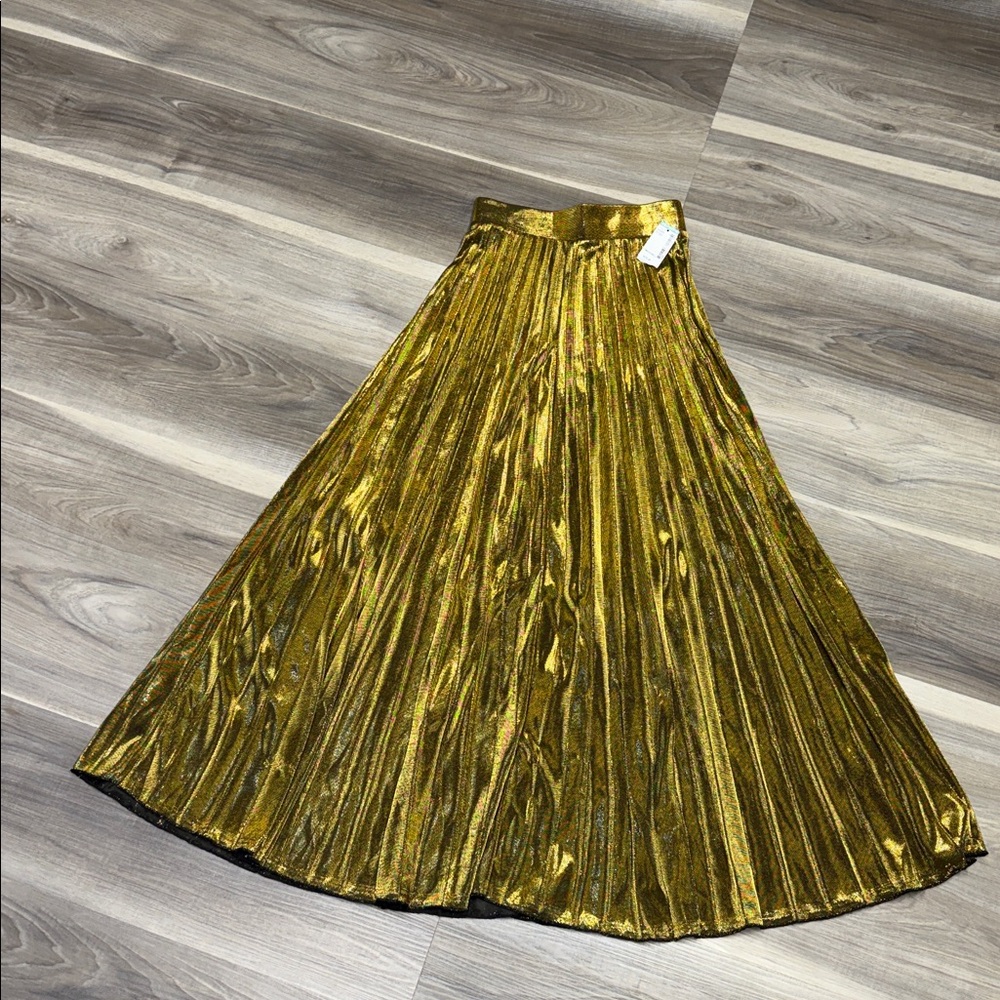 Simons Gold and Black long skirt size XS NWT - Picture 2 of 6